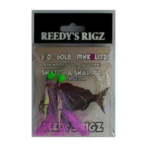 Snapper Snatcher  Pink 5/0 Circle Hooks on 60lb Leader – Hook in